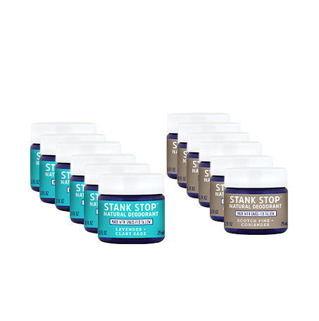 Stank Stop Deodorant, Cream, 1oz jars, Mixed Case of 12
