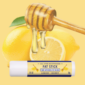 FAT STICK, Lemon + Honey, 0.5 OZ-FATCO Skincare Products tallow balm paleo skincare eczema psoriasis moisturizing anti aging nourishing