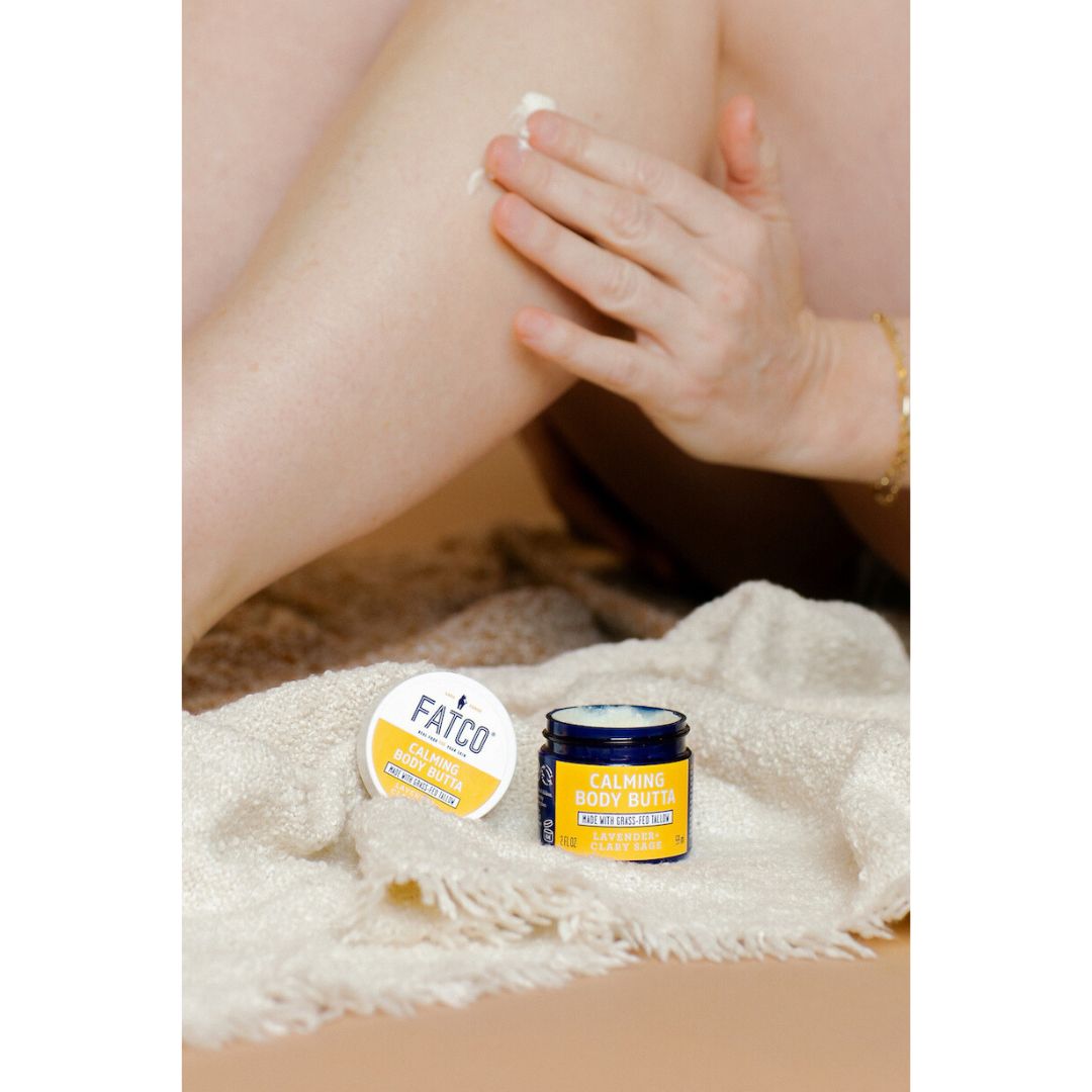 CALMING BODY BUTTA 2 OZ-FATCO1-FATCO Skincare Products tallow balm paleo skincare eczema psoriasis