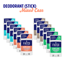Stank Stop Deodorant, Stick, 1.7oz, Mixed Case of 12