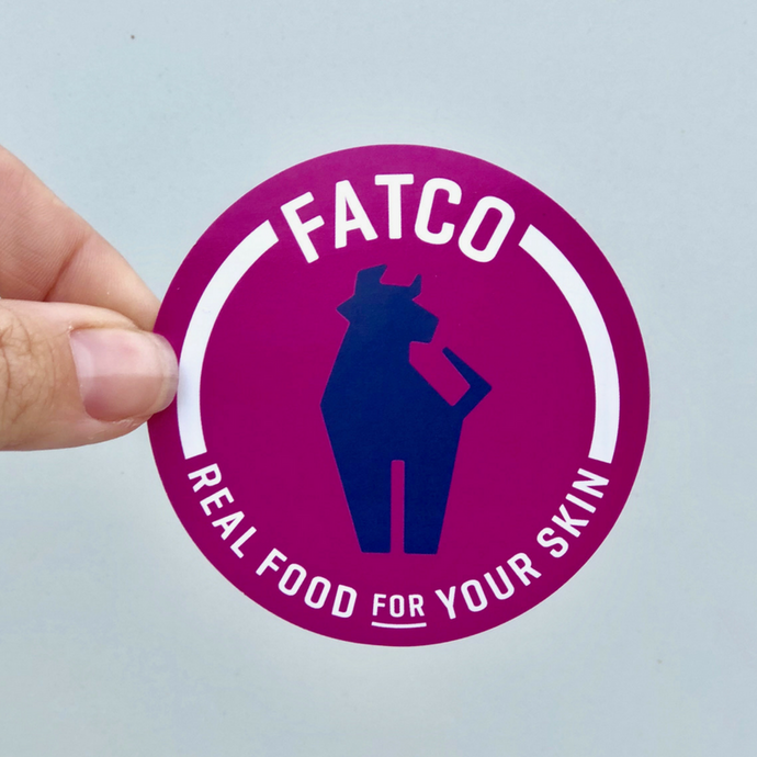 FATCO Sticker - Pink Circle-FATCO Skincare Products paleo skincare tallow balm