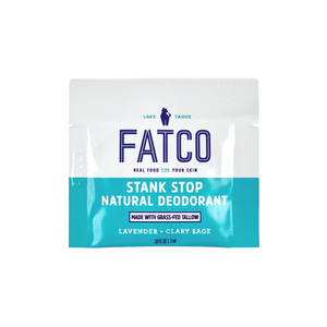 STANK STOP DEODORANT, LAVENDER + SAGE, SAMPLE-FATCO Skincare Products paleo skincare tallow balm