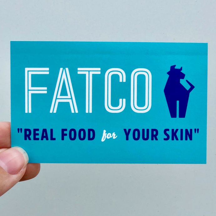 FATCO Sticker - Blue Logo-FATCO Skincare Products paleo skincare tallow balm