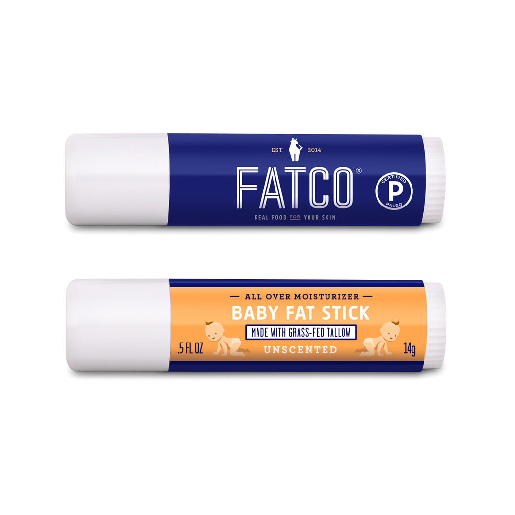 BABY FAT STICK, Unscented, 0.5 OZ-FATCO Skincare Products tallow balm moisturizer diaper rash paleo skincare cradle cap