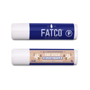 FAT STICK, Vanilla + Coffee, 0.5 OZ-FATCO Skincare Products tallow balm paleo skincare eczema psoriasis moisturizing anti aging nourishing