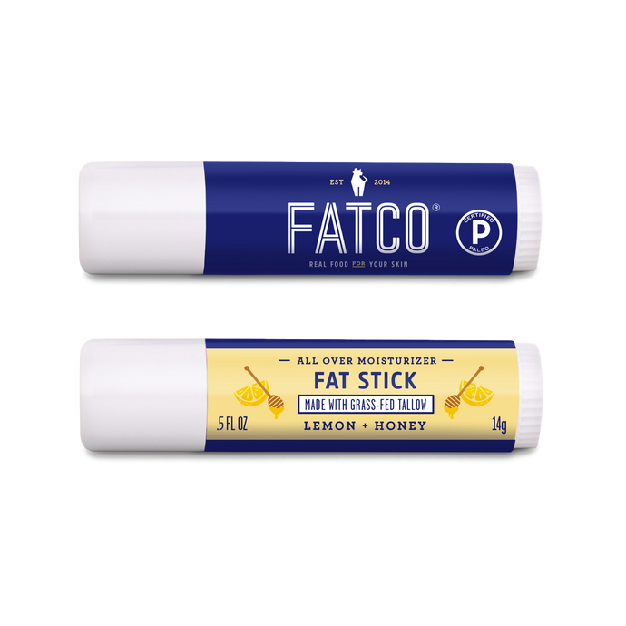 FAT STICK, Lemon + Honey, 0.5 OZ-FATCO Skincare Products tallow balm paleo skincare eczema psoriasis moisturizing anti aging nourishing