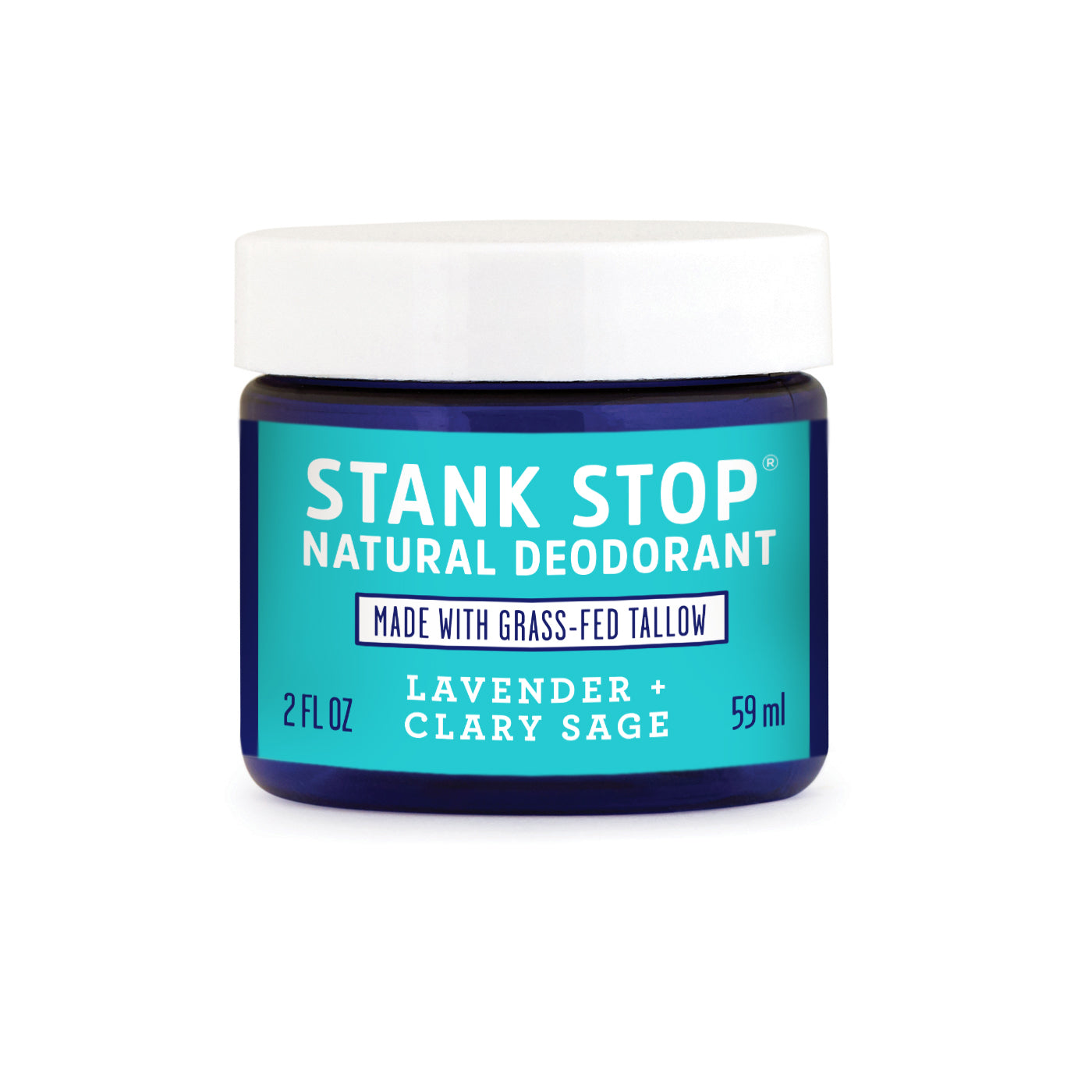 STANK STOP DEODORANT, CREAM, LAVENDER+SAGE, 2 OZ-FATCO1-FATCO Skincare Products grass fed tallow paleo skincare natural deodorant aluminum free