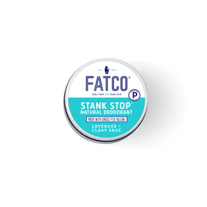 STANK STOP DEODORANT, CREAM, LAVENDER+SAGE, 1 OZ-FATCO1-FATCO Skincare Products grass fed tallow paleo skincare natural deodorant aluminum free