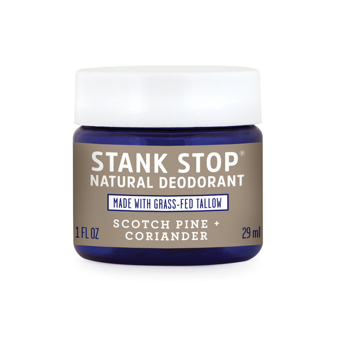 STANK STOP DEODORANT, SCOTCH PINE+CORIANDER, 1 OZ-FATCO1-FATCO Skincare Products grass fed tallow paleo skincare natural deodorant aluminum free