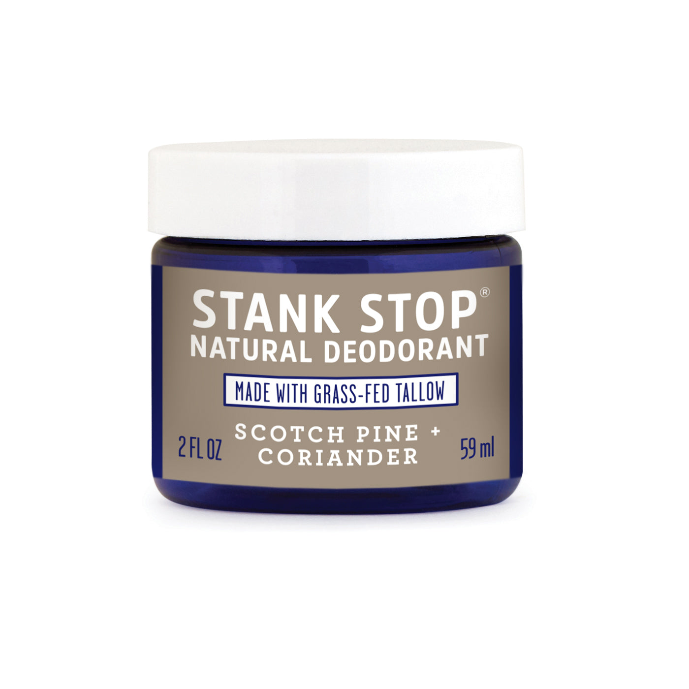 STANK STOP DEODORANT, SCOTCH PINE+CORIANDER, 2 OZ-FATCO1-FATCO Skincare Products grass fed tallow paleo skincare natural deodorant aluminum free