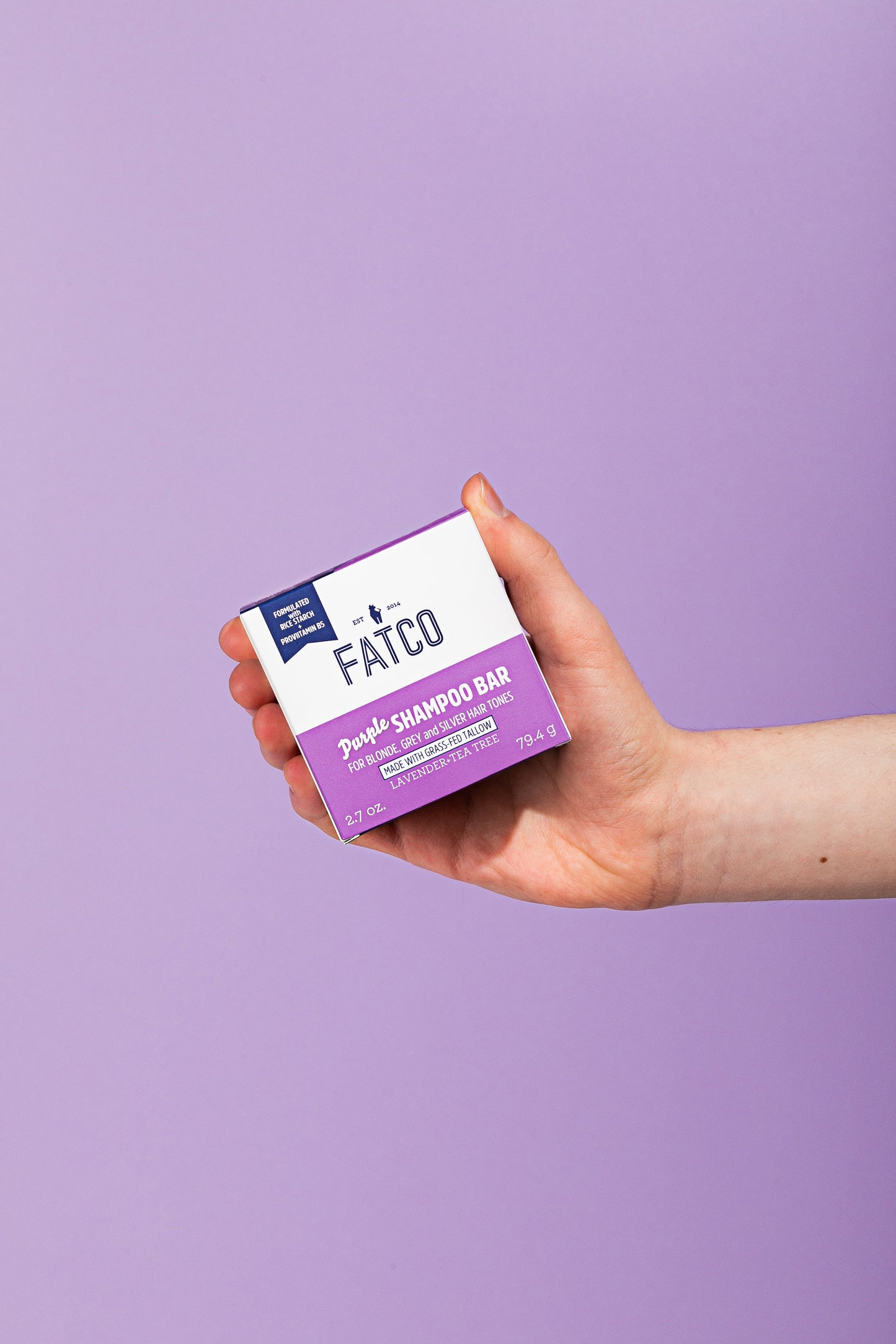 fatco purple tallow based shampoo bar