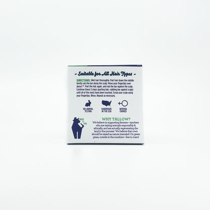 FATCO tallow based Shampoo Bar rosemary mint directions