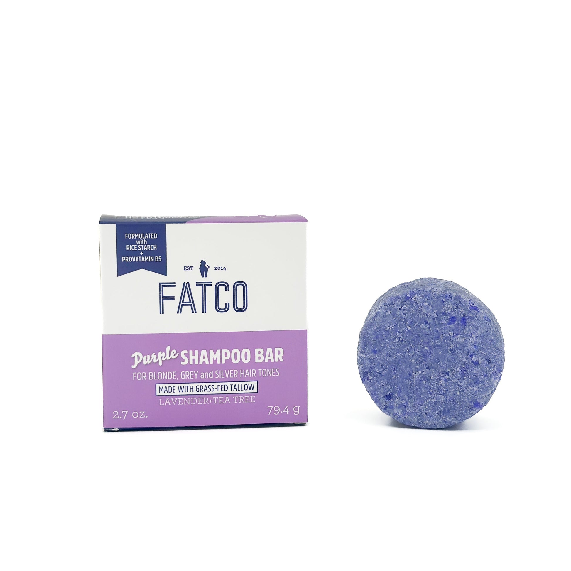 fatco purple tallow based shampoo bar