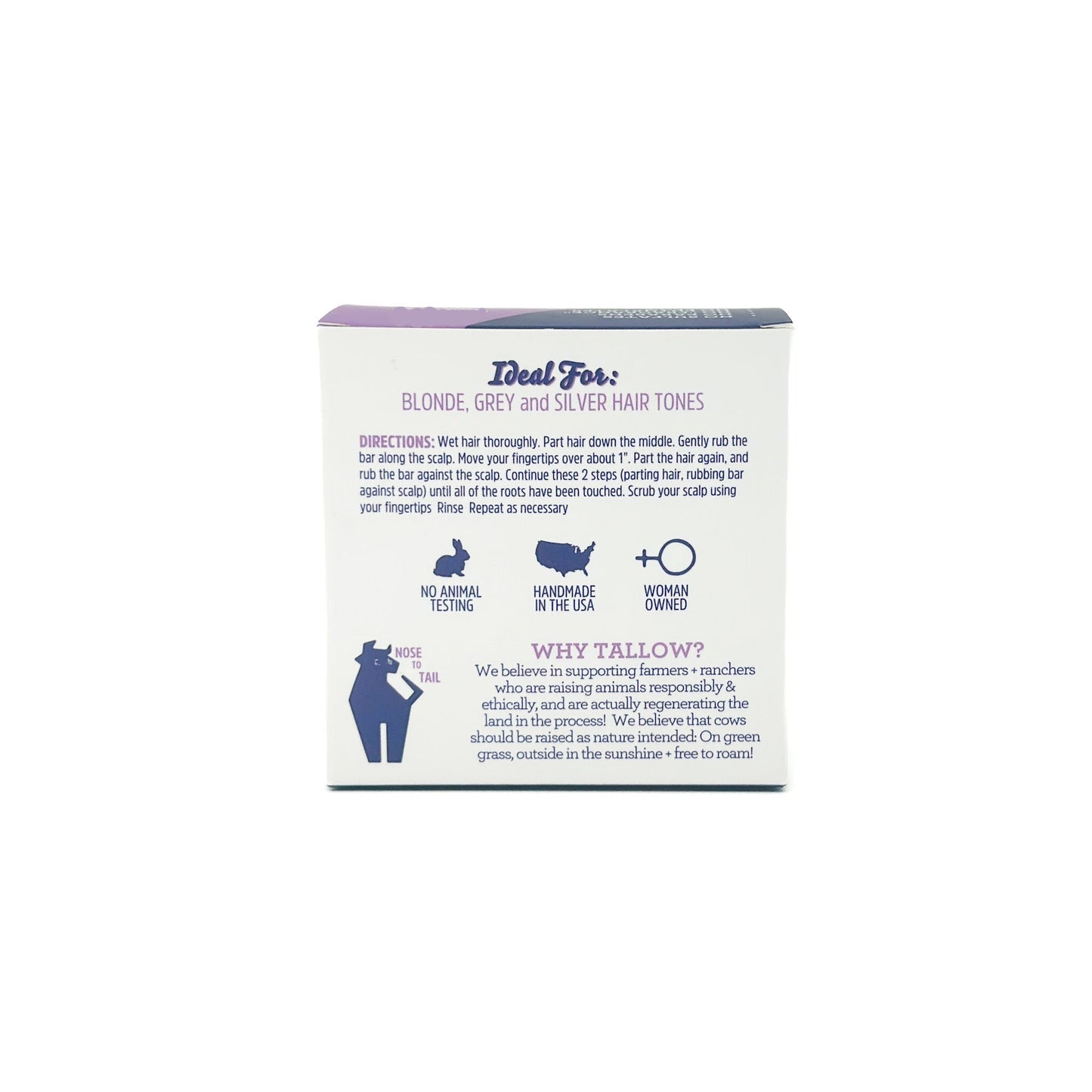 fatco purple tallow based shampoo bar