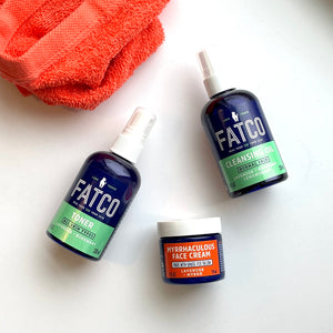 fatco facial skincare basics kit normal combination skin cleansing oil face cream toner